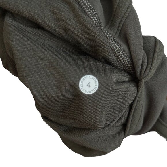 Lululemon Align Ribbed Waist Cropped‎ Pants 4 Olive Green Yoga Capri 22.5'' - Picture 3 of 8